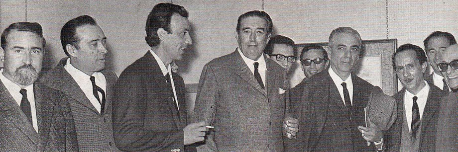 Da sinistra in primo piano R. Toma, F. Starnone, R. De Filippo, P. Girace, A. Chiancone, F. Nazzaro, C. Striccoli